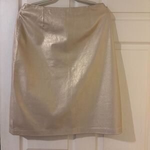 Golden leather skirt